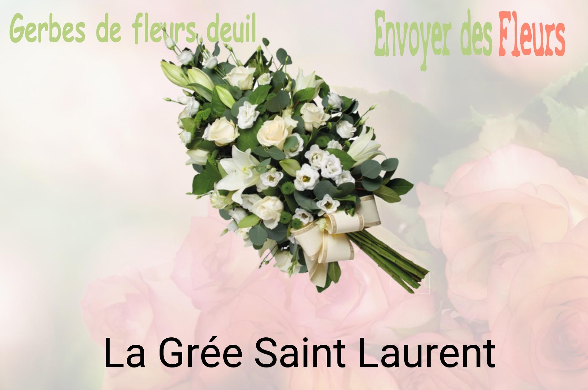 Gerbe de fleurs de deuil livrée à La Grée-Saint-Laurent